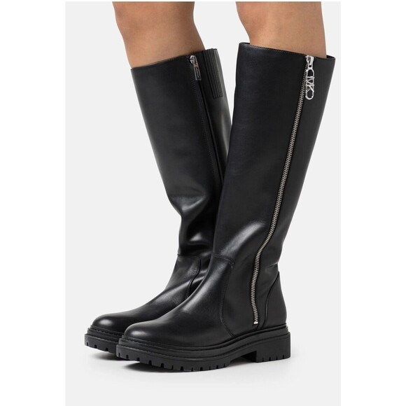 New MICHAEL KORS Women's (9.5) Black Regan Leather Riding Boots $442.95 - Picture 2 of 8